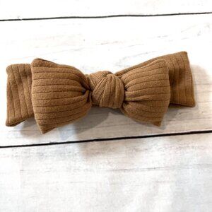 Bandeau Ribbed Puffy Bow Hairband